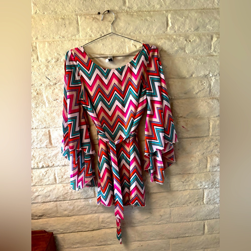Mod 60s Belted Blouse-R.Rouge-Medium